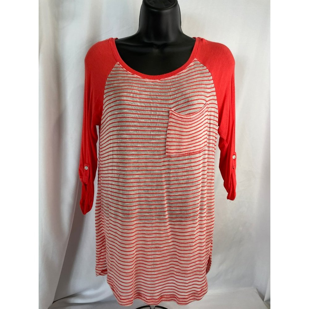 Rosette Small Pink and White Striped Sweater